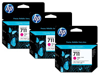 HP 711 пурпурный 3-Pack