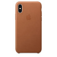 Apple Leather Case для iPhone XS золотисто-коричневый фото 1