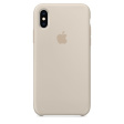 Apple Silicone Case для iPhone XS бежевый фото 1