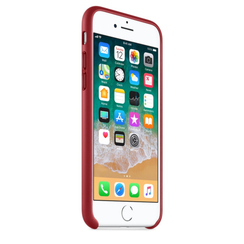 Apple Leather Case для iPhone 8 / 7 красный фото 2