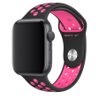 Apple Nike Sport Band 44 мм черный/розовый всплеск фото 2