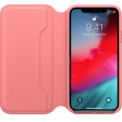 Apple Leather Folio для iPhone XS розовый пион фото 2