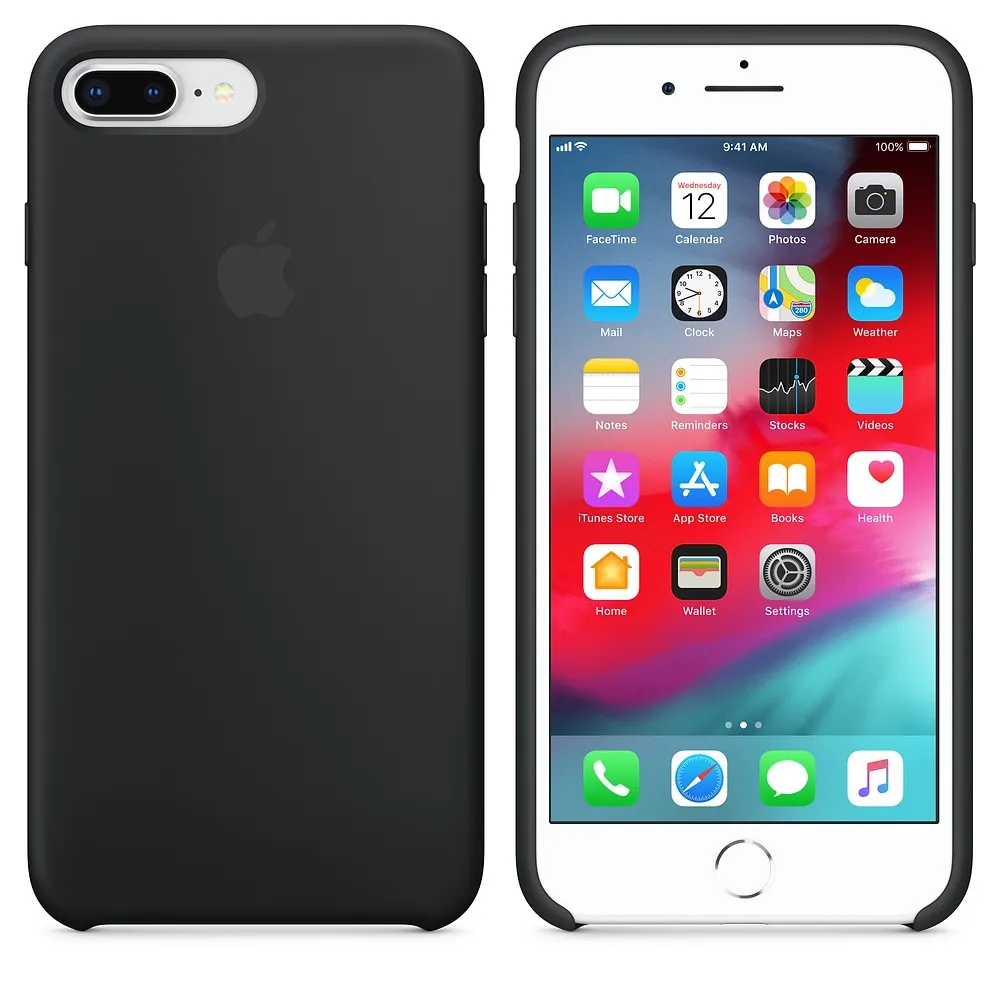 Чехол для смартфона Apple Silicone Case для iPhone 8 Plus / 7 Plus черный -  цена, купить на nout.kz