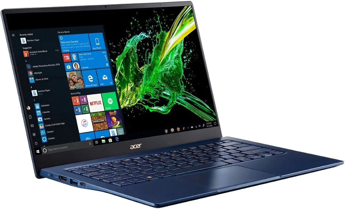 Acer Swift 5 SF514 54T 14 Intel Core i7 1065G7 1.3 8 GB Windows 10 512 GB SSD Intel Iris Plus Graphics G7 nout.kz